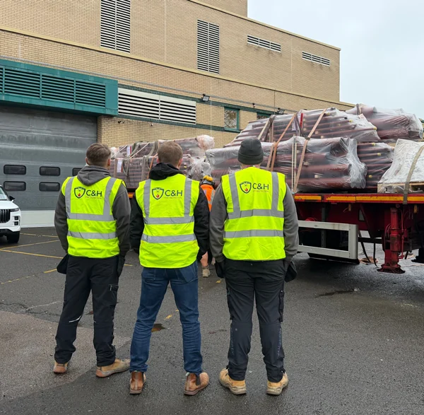 Fire protection team planning installation works