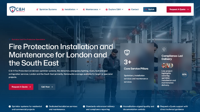 CH Fire Website Design - Fire Safety and Compliance Web Solution