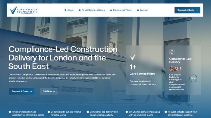 Construction Compliance Website Design - Construction Compliance Web Solution